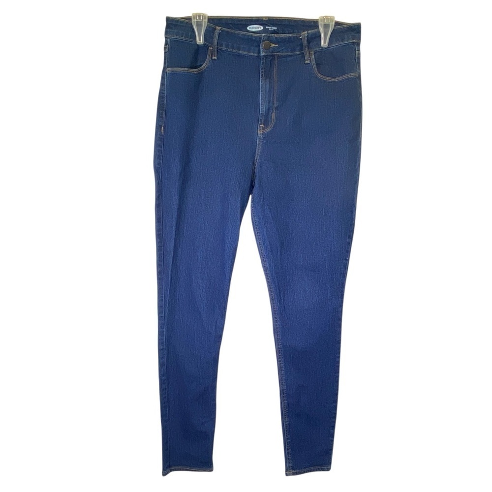 OLD NAVY Women's size 14 Tall Super skinny high rise medium wash denim jeans